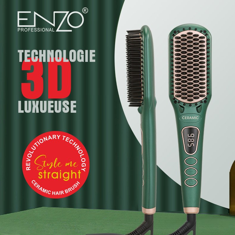 ✨ Enzo فرشاة فرد الشعر 4105 – مشط حراري 3D ✨ - الصورة 3