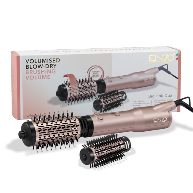 ✨ Enzo Big Hair Dual 741 – فرشاة هواء ساخن دوّارة ✨